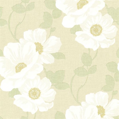 Leala Golden Green Modern Floral