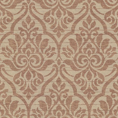 Malia Burgundy Heirloom Damask