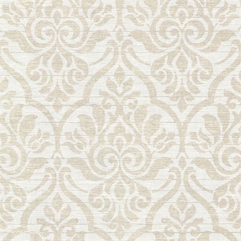 Malia Sand Heirloom Damask