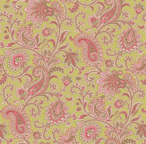 Sadie Green Paisley Swirl