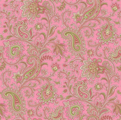 Sadie Pink Paisley Swirl