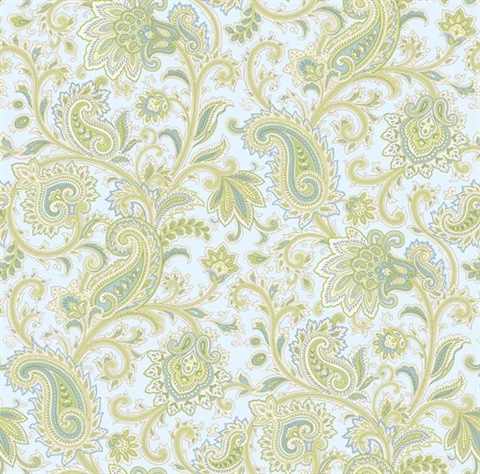 Sadie Blue Paisley Swirl