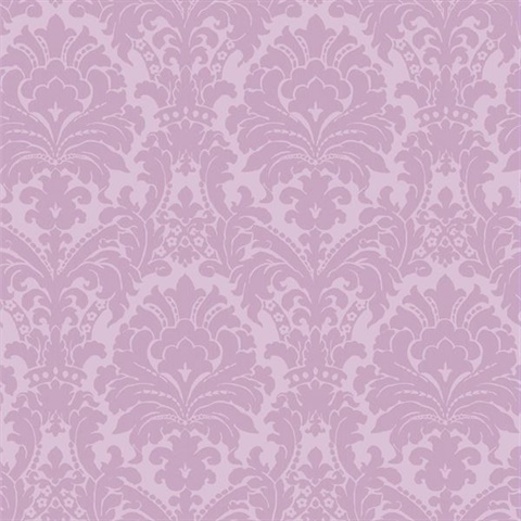 Ginger Purple Brocade Damask