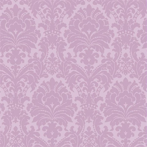 Ginger Purple Brocade Damask