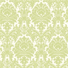 Ginger Green Brocade Damask