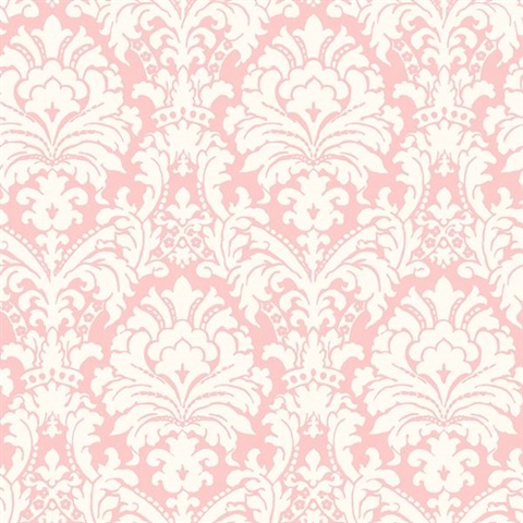 Ginger Pink Brocade Damask