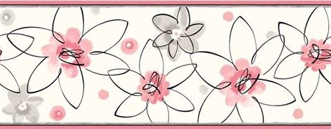 Veronica Black Crazy Daisy Toss Border