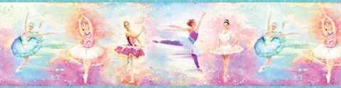 Allegro Blue Ballet Portrait Border