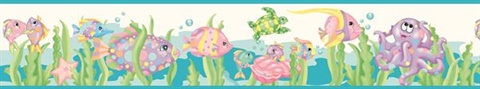 Arielle Cream Ocean Fish Border