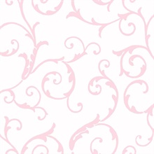 Tessa Pink Scrolly Swirls