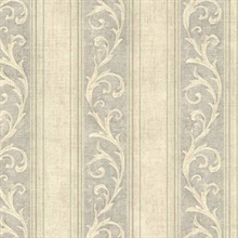Farnworth Sage Scroll Stripe