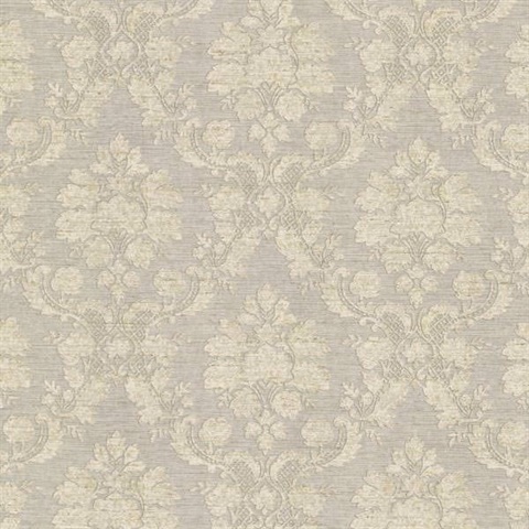 Marsden  Light Grey Damask