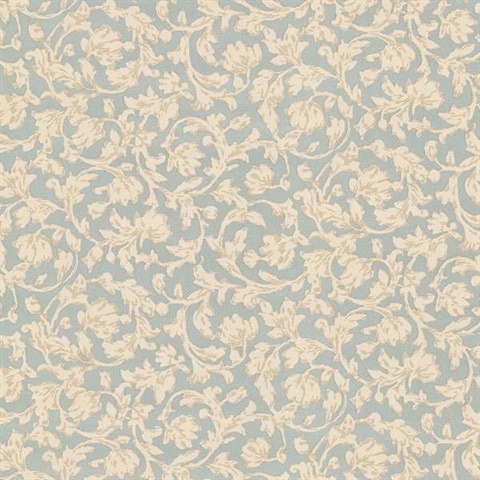 Parkside  Teal Scroll