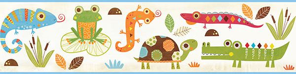 Connor Blue Reptile Smiles Border | HAS01121B