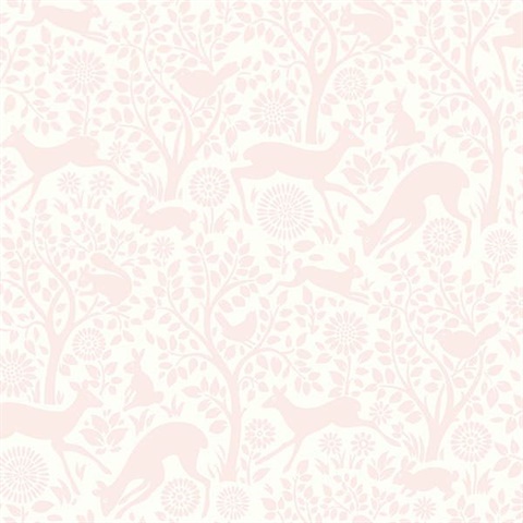 Anahi Light Pink Forest Fauna