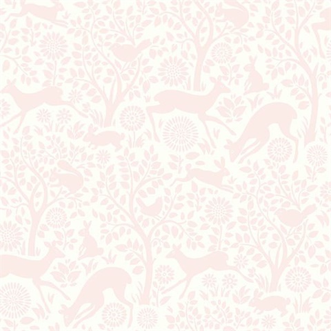 Anahi Light Pink Forest Fauna