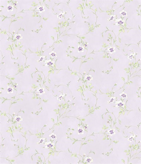 Capri Lavender Floral Scroll
