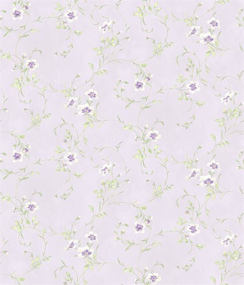 Capri Lavender Floral Scroll