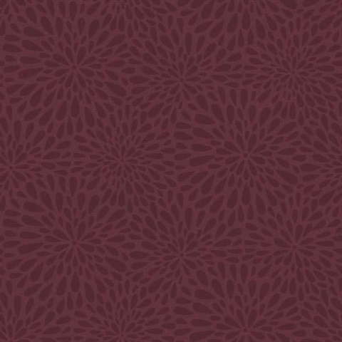 Calendula Maroon Modern Floral