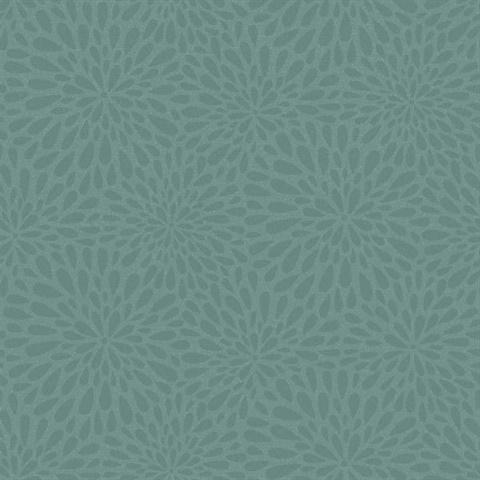 Calendula Teal Modern Floral