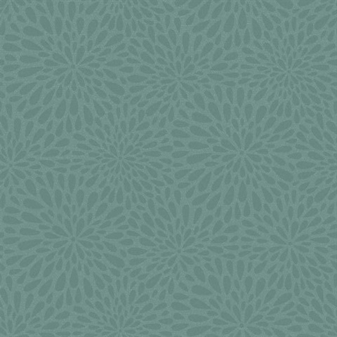 Calendula Teal Modern Floral