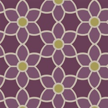 Blossom  Purple Geometric Floral