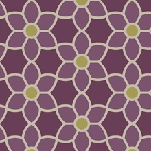 Blossom  Purple Geometric Floral