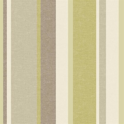 Raya Green Linen Stripe