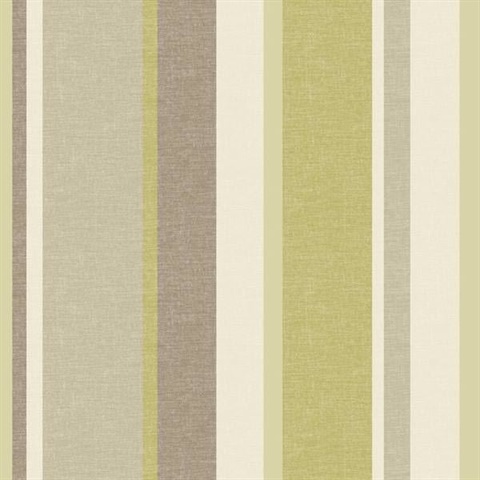 Raya Green Linen Stripe