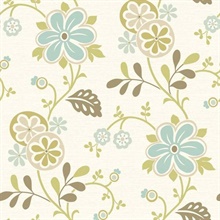 Amelie Blue Modern Floral Trail