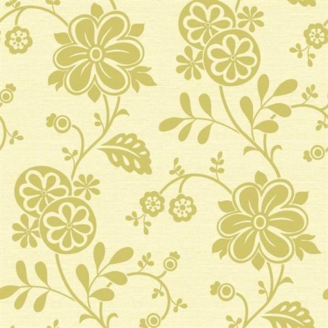 Amelie Green Modern Floral Trail