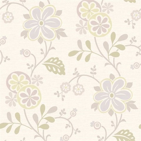 Amelie Purple Modern Floral Trail