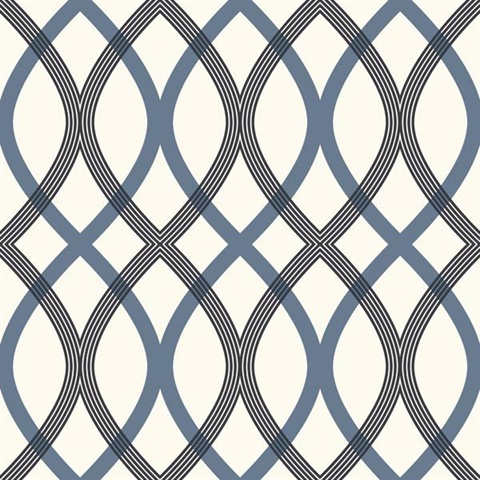 Contour Blue Geometric Lattice