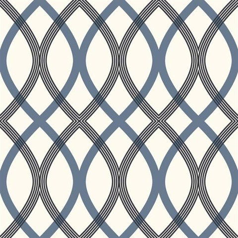 Contour Blue Geometric Lattice