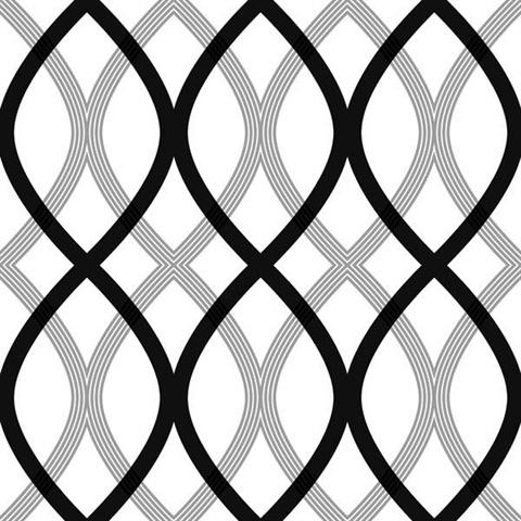Contour Black Geometric Lattice