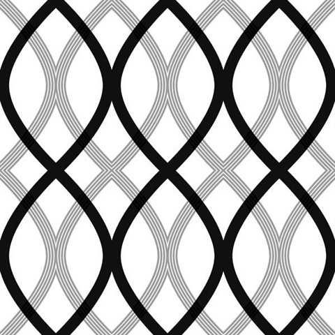 Contour Black Geometric Lattice