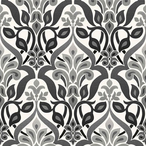 Fusion  Black Ombre Damask