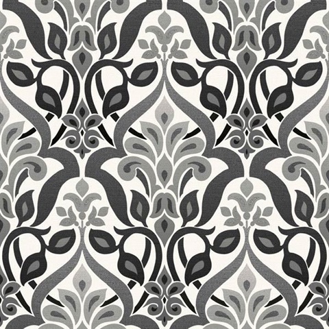 Fusion  Black Ombre Damask