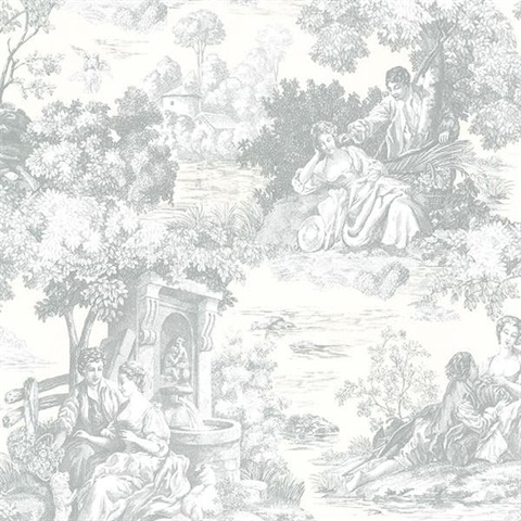 Isabella Teal Toile