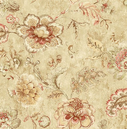 Olivia Wheat Jacobean Floral