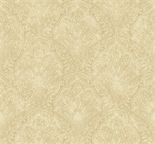 Celeste Wheat Paisley Damask