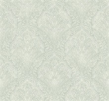 Celeste Blue Paisley Damask