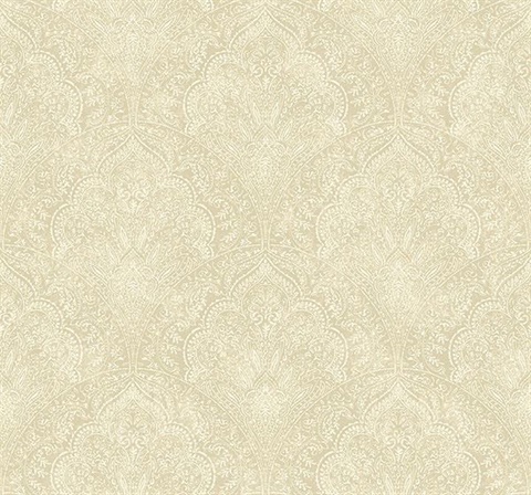 Celeste Pearl Paisley Damask