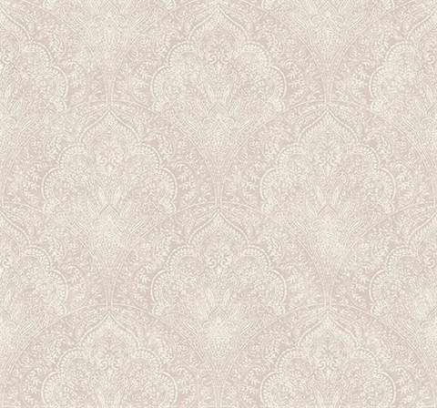 Celeste Mauve Paisley Damask