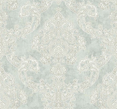 Oria Blue Damask