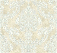Oria Aquamarine Damask