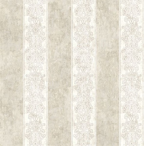 Octavio Taupe Embellished Stripe