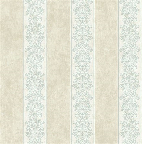 Octavio Aquamarine Embellished Stripe