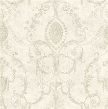 Marche Light Grey Damask Urn