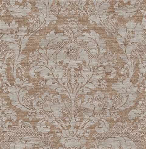 Loren Taupe Fabric Damask